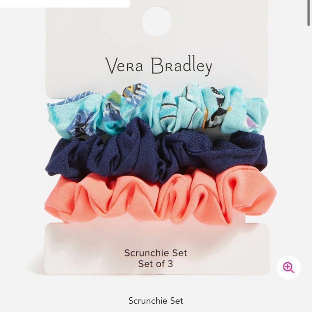 Vera Bradley Scrunchie Set of 3 Antilles Treasure NWT